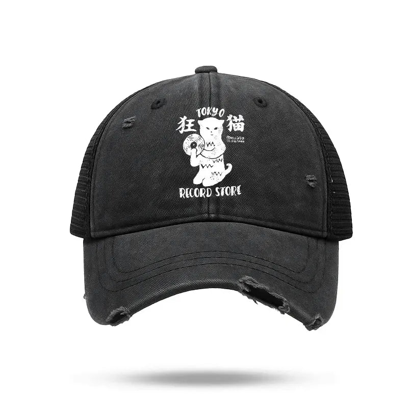 Kyoto-Lion Tokyo Record Store Cat CD Trucker Cap