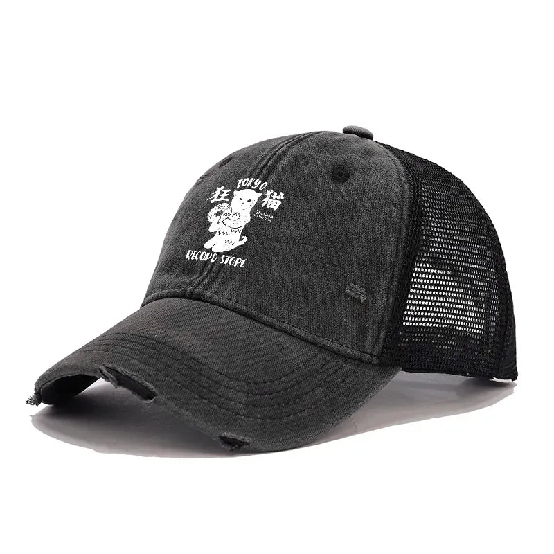 Kyoto-Lion Tokyo Record Store Cat CD Trucker Cap
