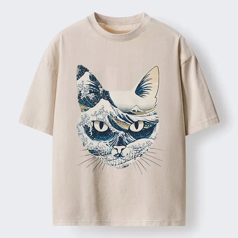 Japanese Woodblock Print Cat T-Shirt