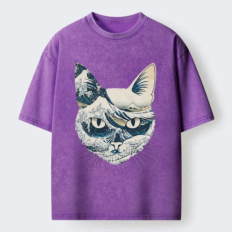 Japanese Woodblock Print Cat T-Shirt