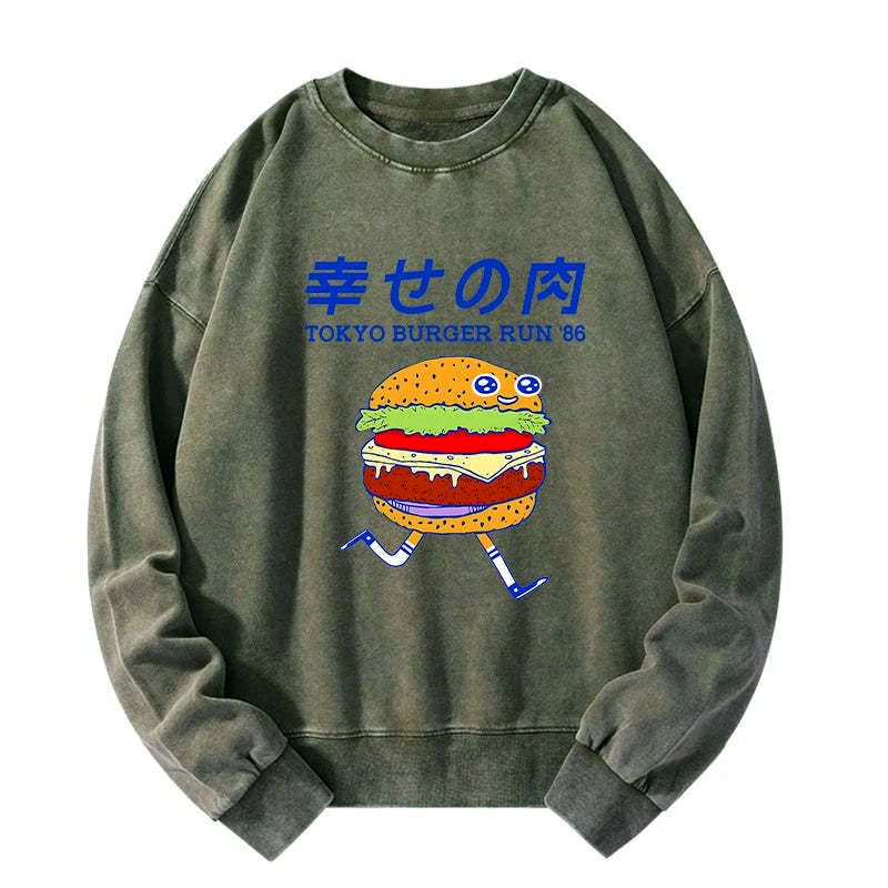 Japanese Washed Sweatshirt for Daily Wear