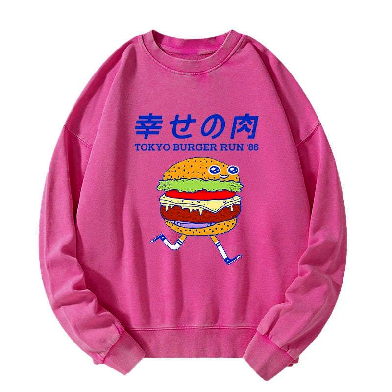 Japanese Washed Sweatshirt for Daily Wear