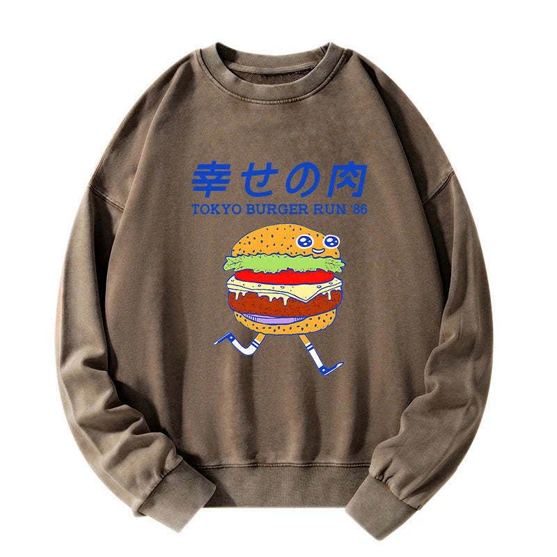 Japanese Washed Sweatshirt for Daily Wear