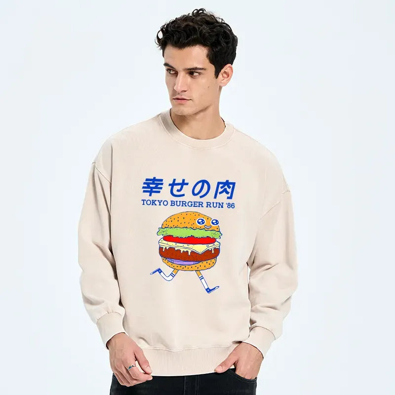 Kyoto-Lion Tokyo Burger Run Japanese Washed Sweatshirt