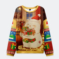 japanese cat christmas ugly sweatshirt