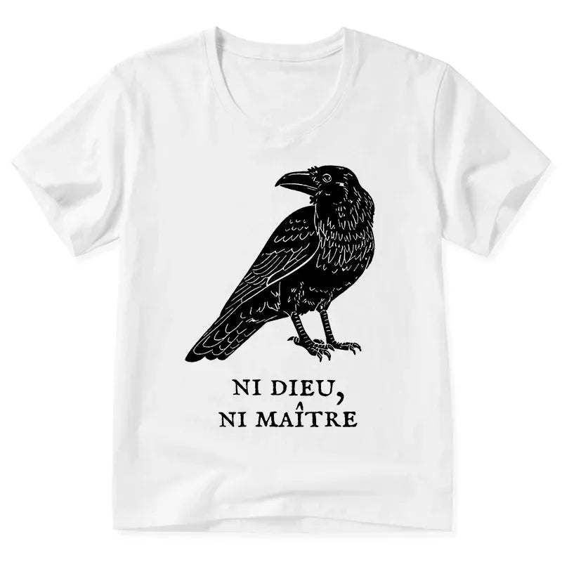 Crow V-Neck T-Shirt on Sale for Summer