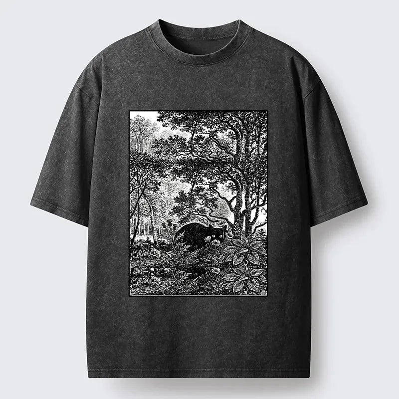 Japanese Woodblock Cat T-Shirt
