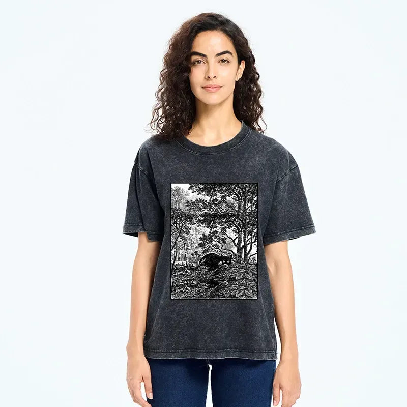 Japanese Woodblock Cat T-Shirt