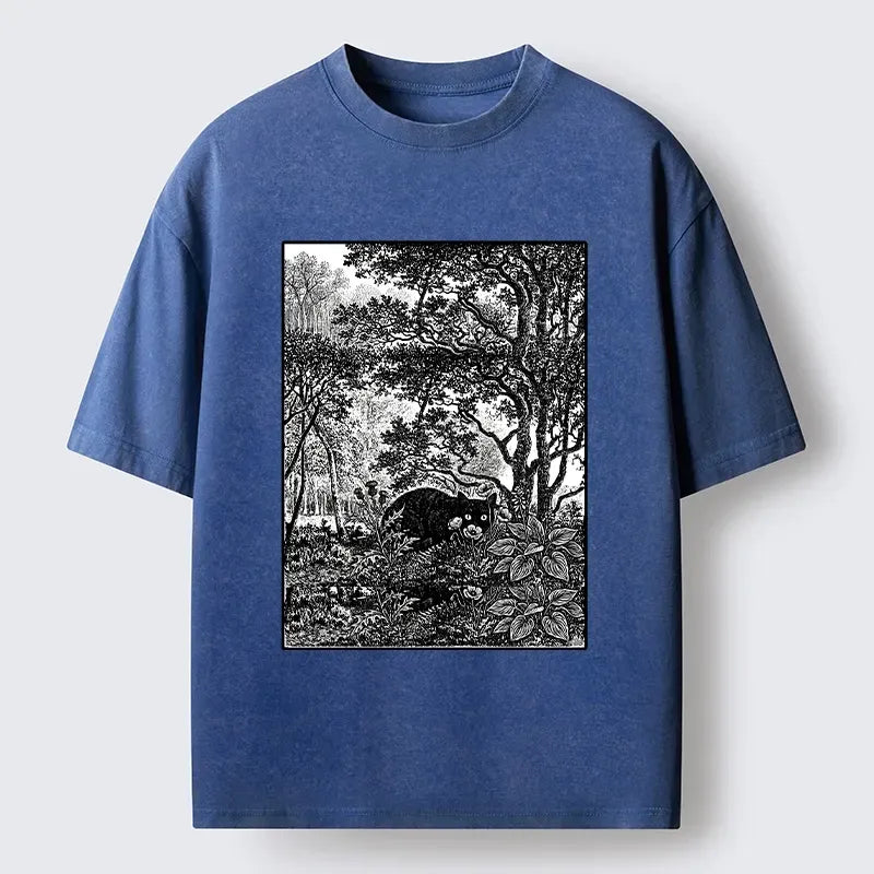 Japanese Woodblock Cat T-Shirt