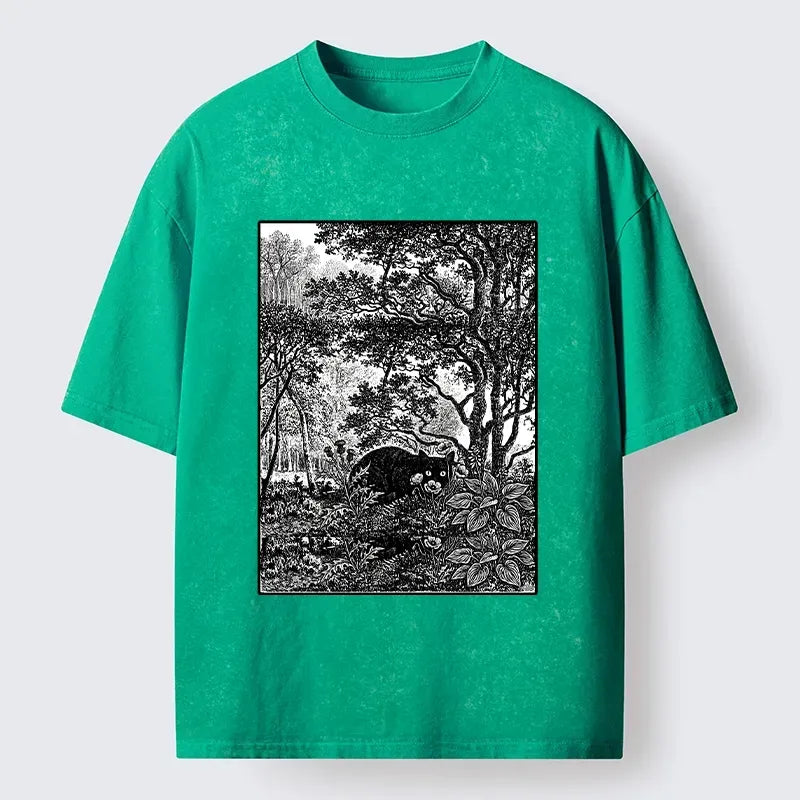 Japanese Woodblock Cat T-Shirt