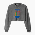 japanese washed crop sweatshirt for women