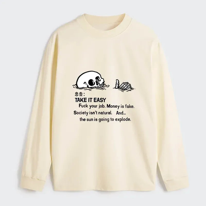 kyoto lion skeleton long sleeve t-shirt