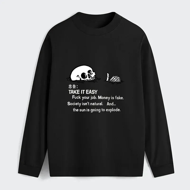 Kyoto-Lion Skeleton Ridicule Classic Long Sleeve T-Shirt