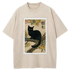 unisex cotton post washed t-shirt free shipping
