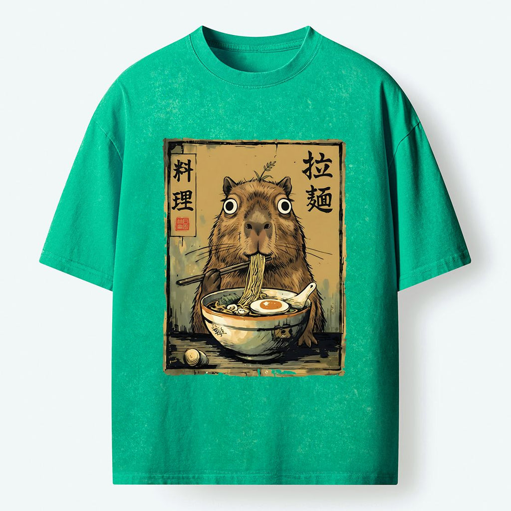 Japanese Vintage Capybara Ramen Tee Best Seller