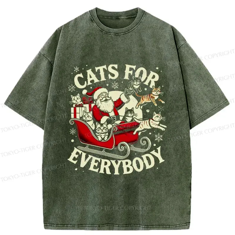 japanese cat lover washed t-shirt for gift