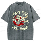 santa cat t-shirt for men on sale