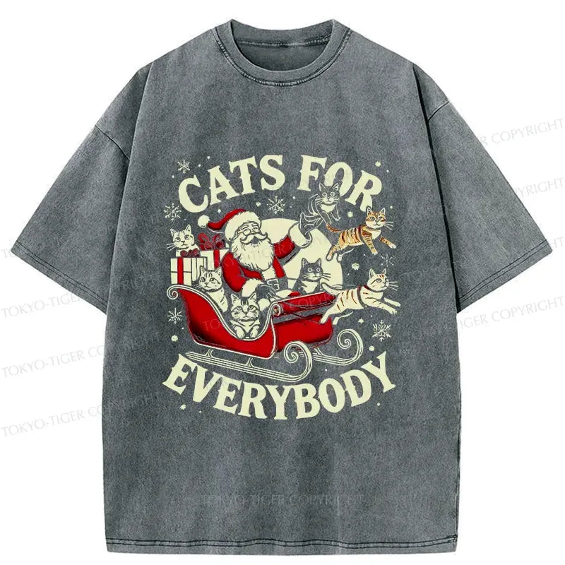 santa cat t-shirt for men on sale