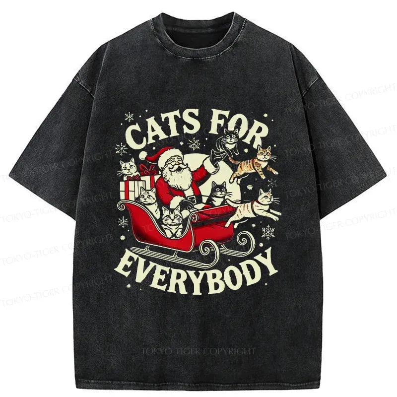 japanese cat lover washed t-shirt for gift