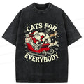japanese cat lover washed t-shirt for gift