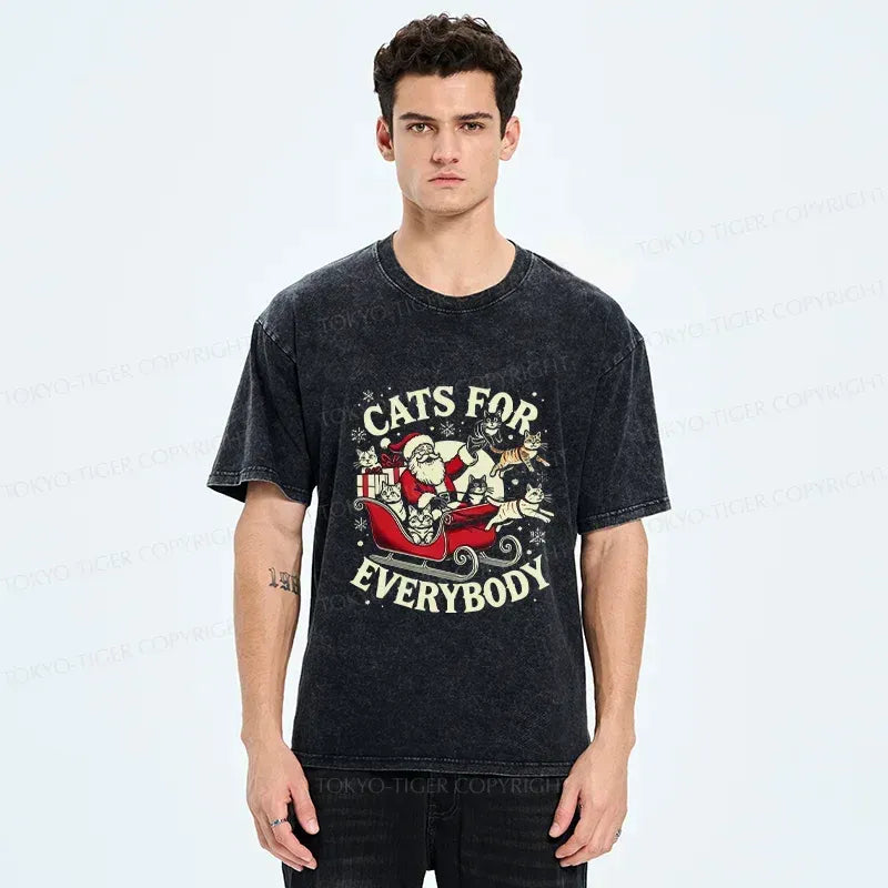 japanese cat lover washed t-shirt for gift