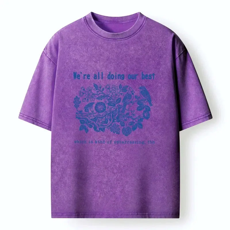 Funny Bird Washed T-Shirt for Daily Wear