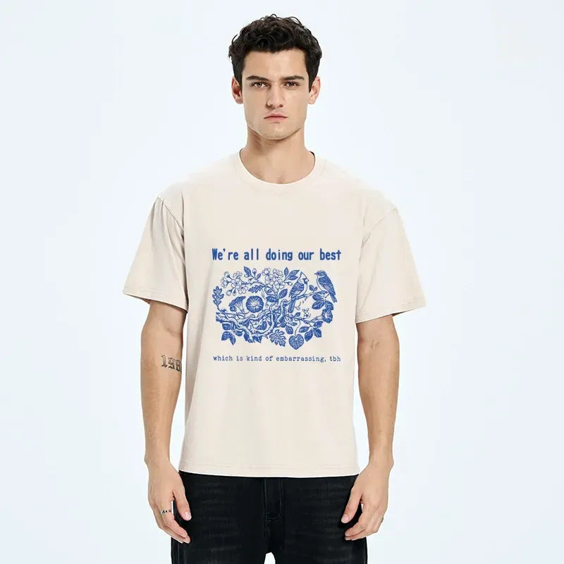 Funny Bird Washed T-Shirt for Daily Wear