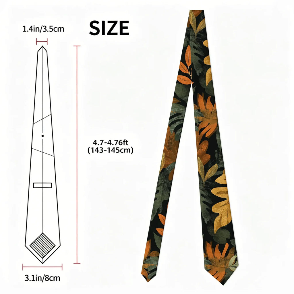 Vintage Tropical Leaf Necktie on Sale