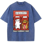 Kyoto-Lion Who Are You Waving At Washed T-Shirt