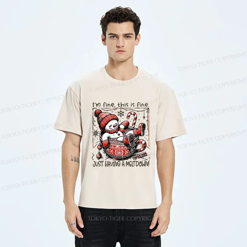 Japanese Vintage Washed T-Shirt for Streetwear