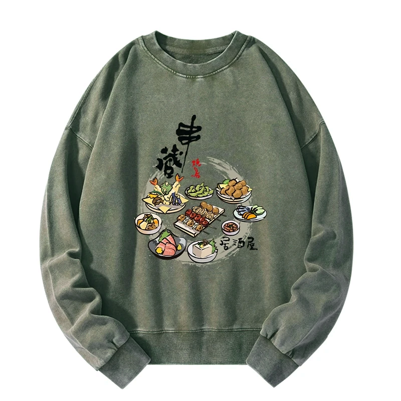 Japanese Washed Sweatshirt for Daily Wear