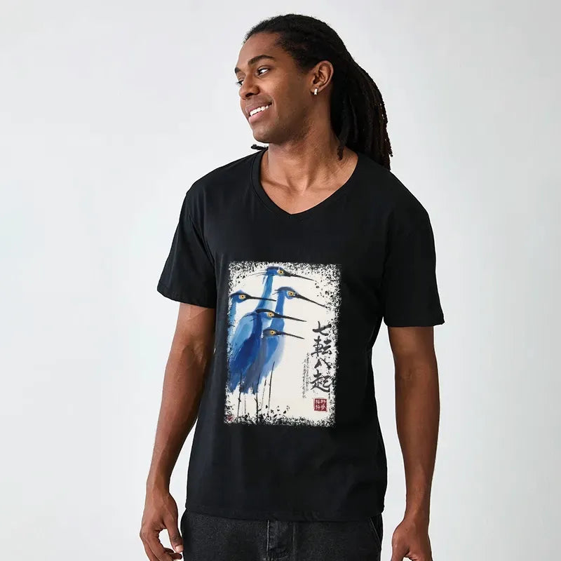 Kyoto-Lion Wings That Never Yield V-Neck Classic T-Shirt