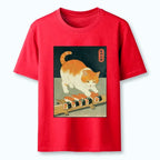 Kyoto Lion Cat Sushi Tee Gift Idea