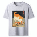 Japanese Cat Steal Sushi T-Shirt