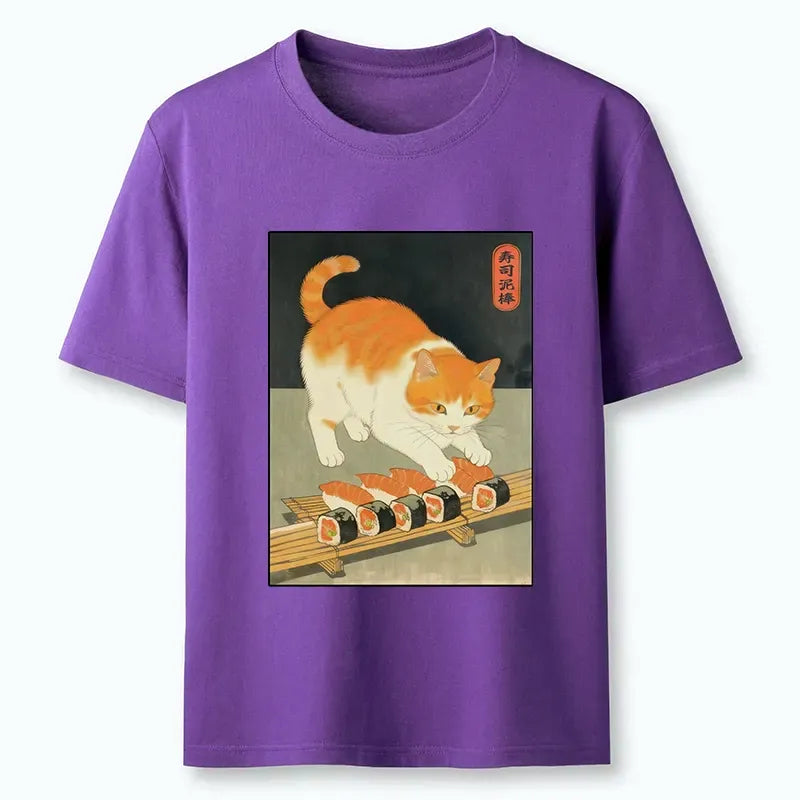 Kyoto-Lion Cat Trying To Steal Sushi Classic T-Shirt