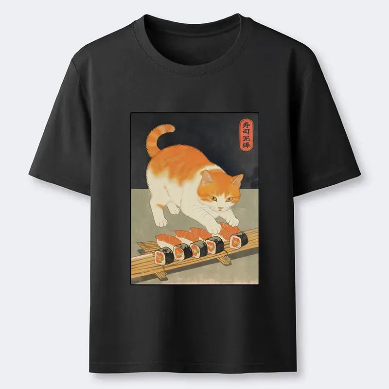 Kyoto-Lion Cat Trying To Steal Sushi Classic T-Shirt