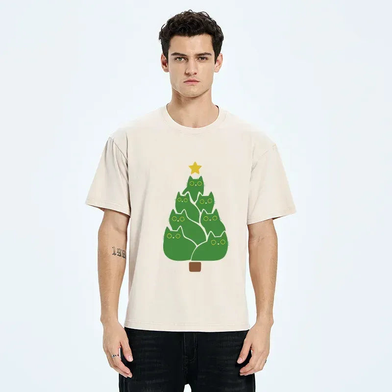 Japanese washed t-shirt for cat lovers