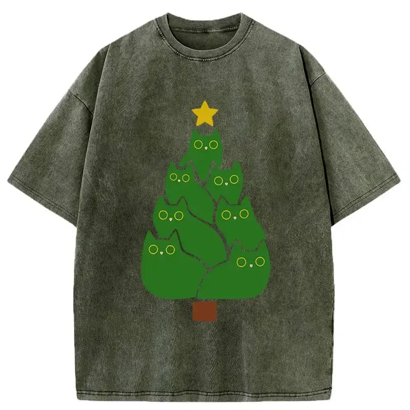 trendy Japanese vintage cat tee