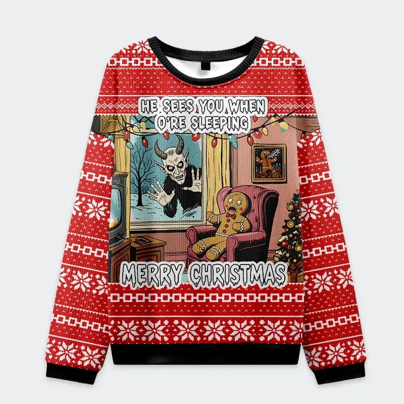 Kyoto Lion Krampus sweatshirt for holiday party