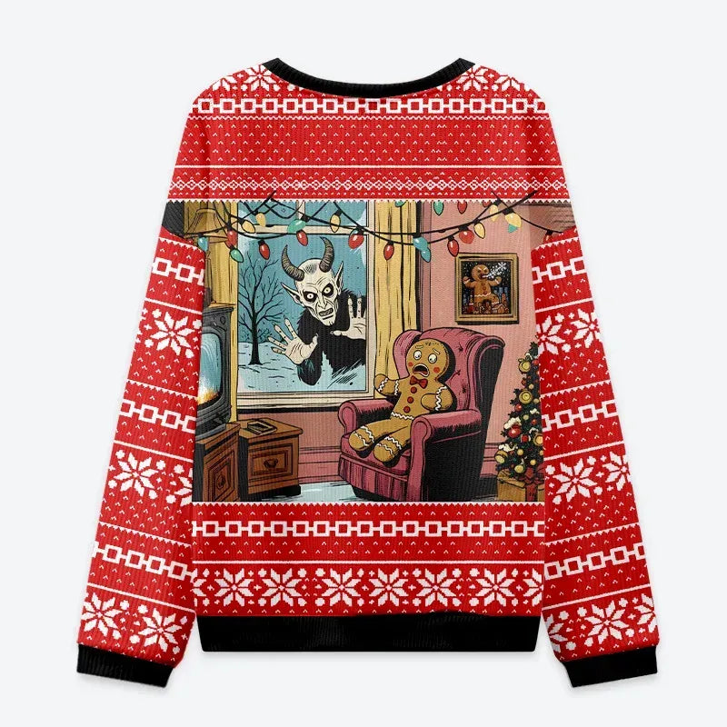 Ugly Christmas sweatshirt with Japanese style design