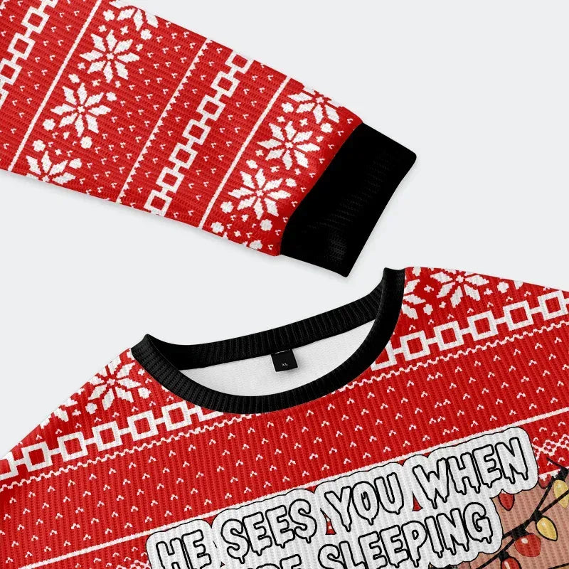 Ugly Christmas sweatshirt with Japanese style design