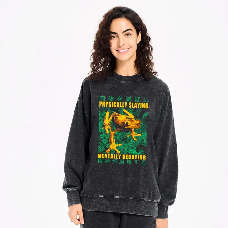mentally decaying sweatshirt casual wear