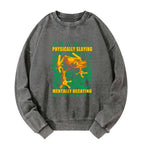 Kyoto lion washed sweatshirt streetwear