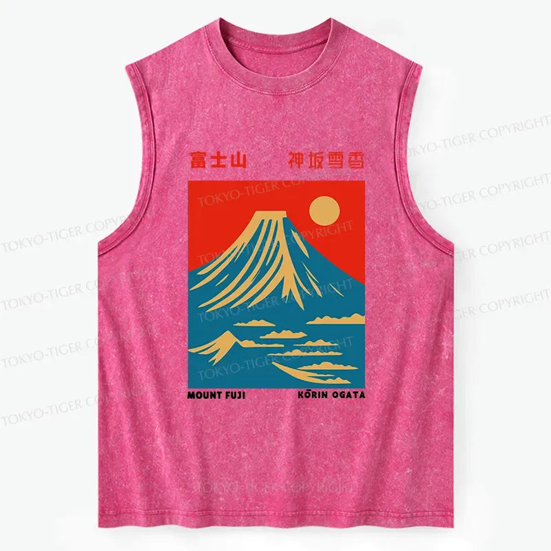 vintage Mount Fuji tank top for summer