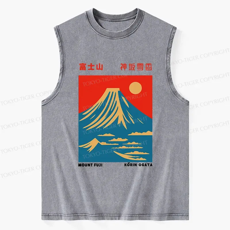 vintage Mount Fuji tank top for summer