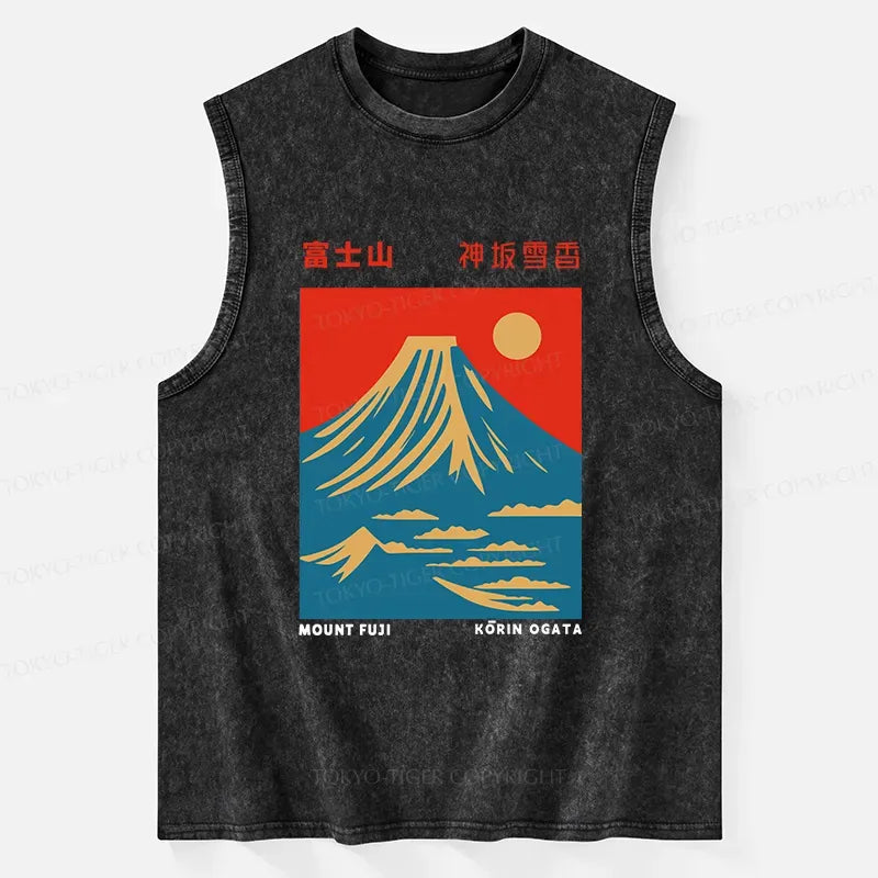 vintage Mount Fuji tank top for summer