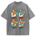 japanese washed cotton t-shirt free shipping