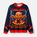 Kyoto-Lion Christmas Final Boss Fuzzy Christmas Ugly Sweatshirt