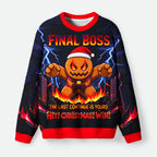 Kyoto-Lion Christmas Final Boss Fuzzy Christmas Ugly Sweatshirt