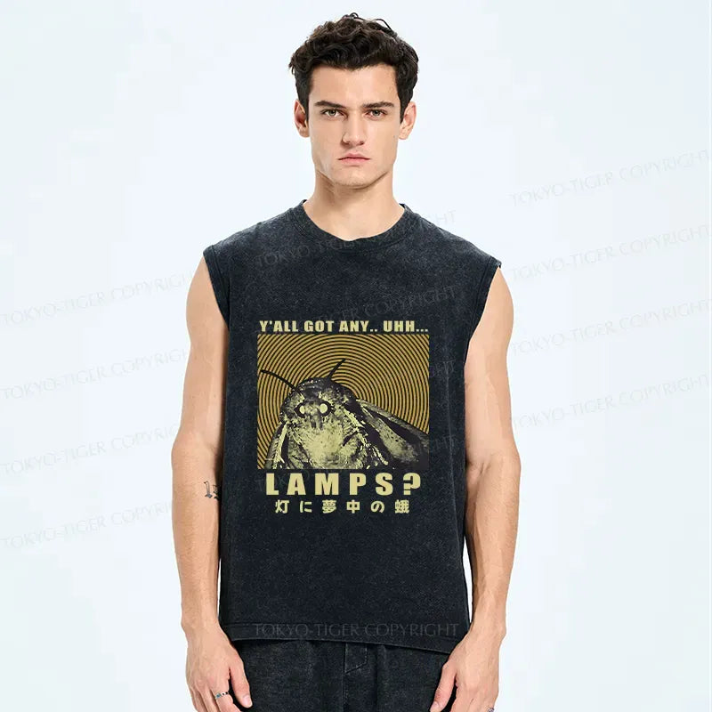 Kyoto Lion Moth Tank Top for Streetwear